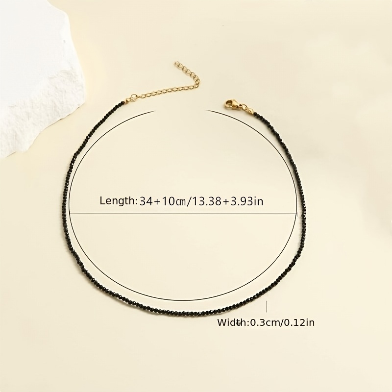 Minimalist Bead Short Necklace Sleek Matte Finish Delicate Chain